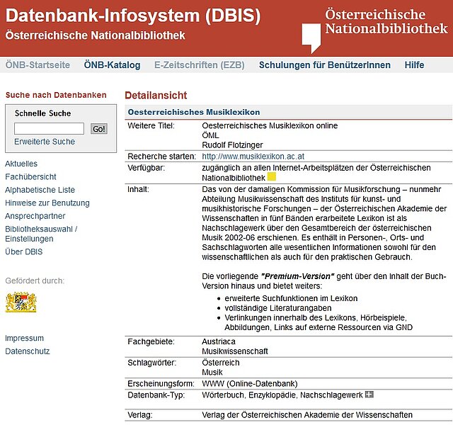 Screenshot Österreichisches Musiklexikon