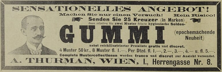 Alte Zeitungsannonce.