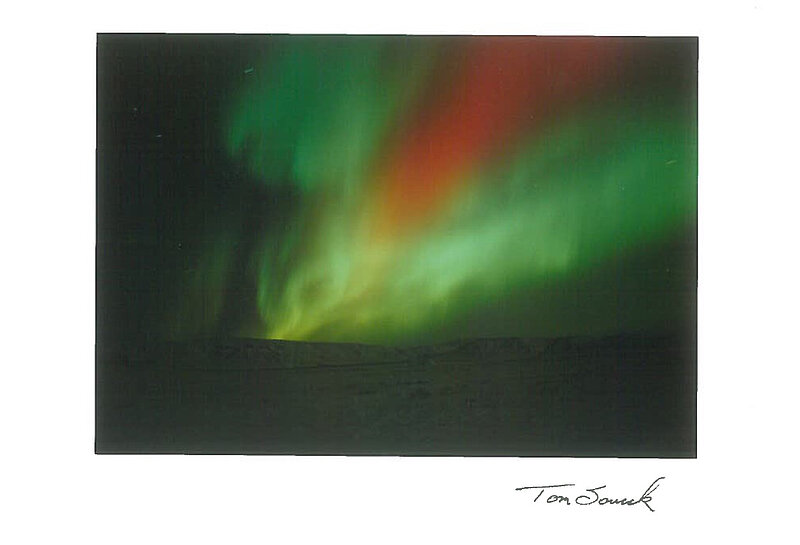 Postkarte mit Nordlicht