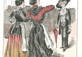 Wiener Frauendemonstration; aus: Humoristische Blätter, 38. Jg., Nr. 12, 19. März 1911, Seite 5
