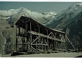 Baustelle Kaprun mit Bergkulisse