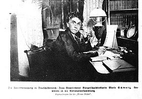 Marie Schwarz, candidate for the National Assembly; from: Wiener Bilder, vol. 24, no. 7, 16 February 1919, page 6