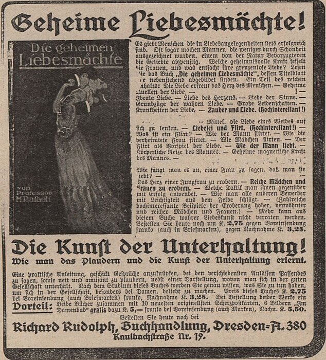 Alte Zeitungsannonce.