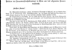 Petition des Frauenwahlrechtskomitees um das allgemeine Frauenwahlrecht an das Abgeordnetenhaus, Sitzung am 24. Oktober 1906, Seite 39164