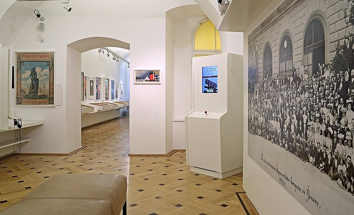 Foto des Esperantomuseums, Ausstellungsansicht