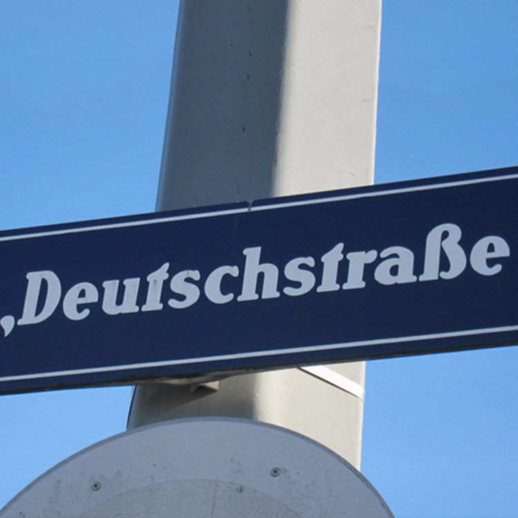 Straßenschild Deutschstraße