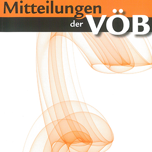 Grafik mit dem Schriftzug "Mitteilungen der VÖB" 